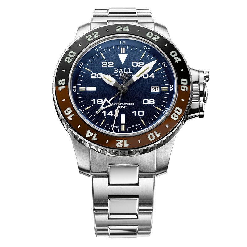 Ball Men's Watch Engineer Hydrocarbon AeroGMT II Blue