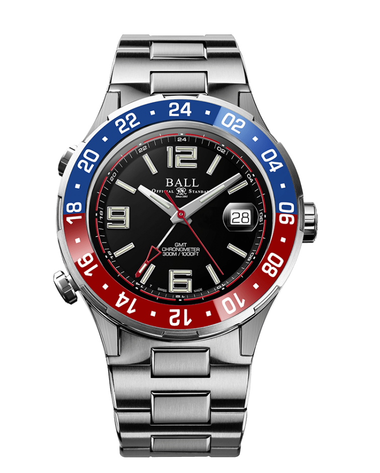 Ball Men's Watch Roadmaster Pilot GMT Black