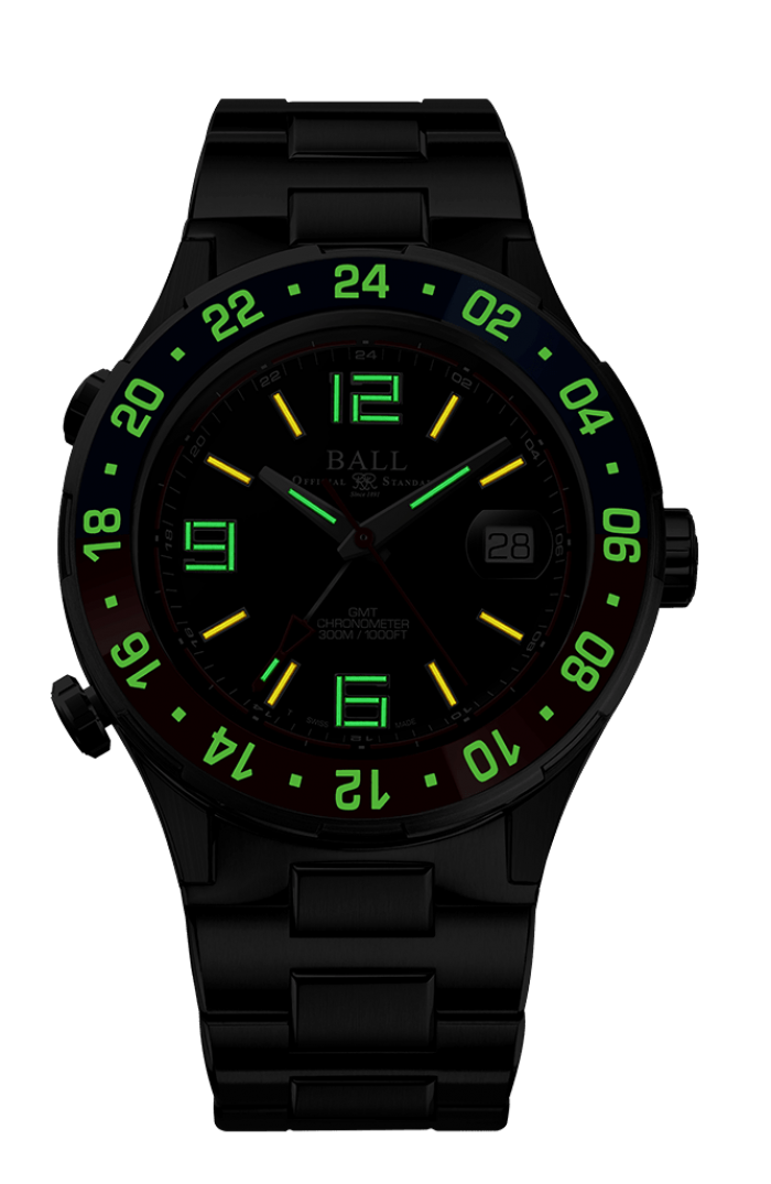 Ball Men's Watch Roadmaster Pilot GMT Black