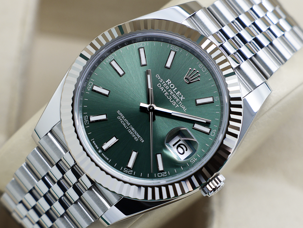 ROLEX DATEJUST 41mm 126334 EDELSTAHL MINTGRÜNES ZIFFERNBLATT UNGETRAGEN 2026