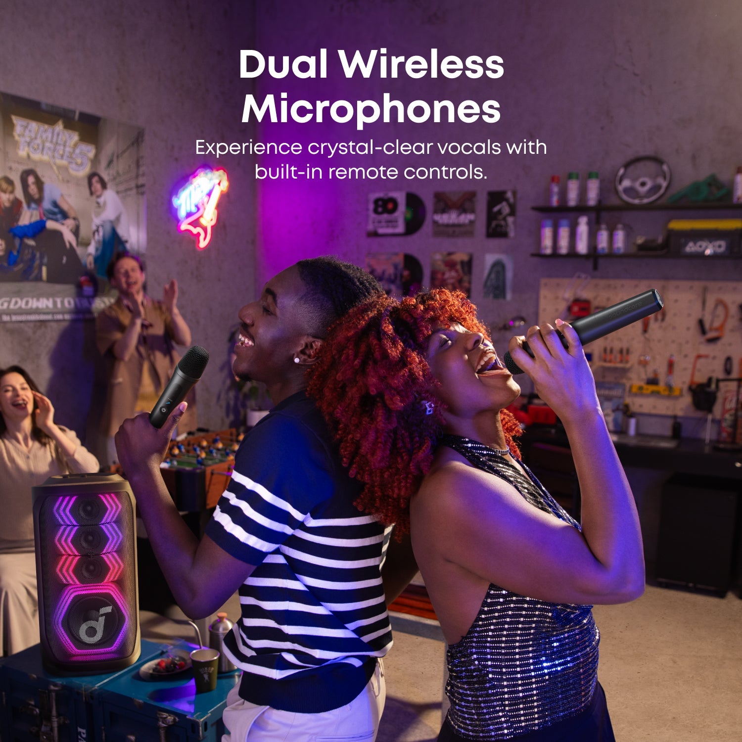Rave 3S 2pcs AI Karaoke Party Speaker with 200W Sound