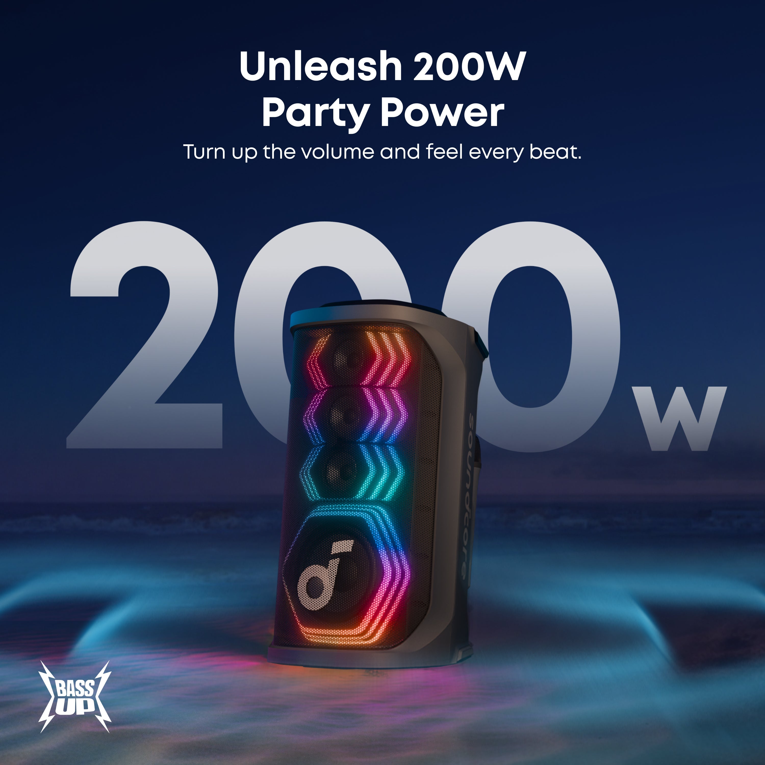 Rave 3S 2pcs AI Karaoke Party Speaker with 200W Sound