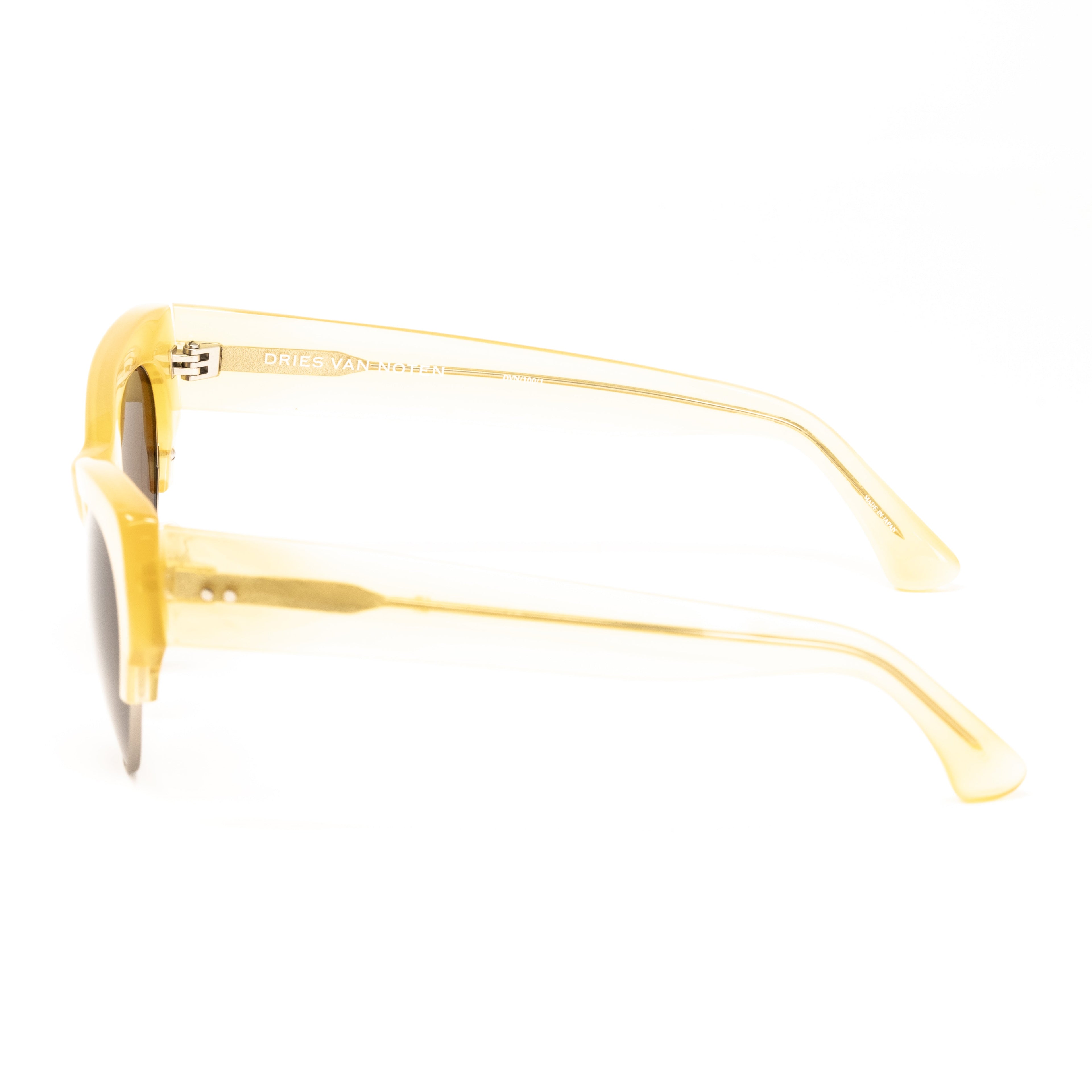 Dries Van Noten x Linda Farrow Yellow Sunglasses