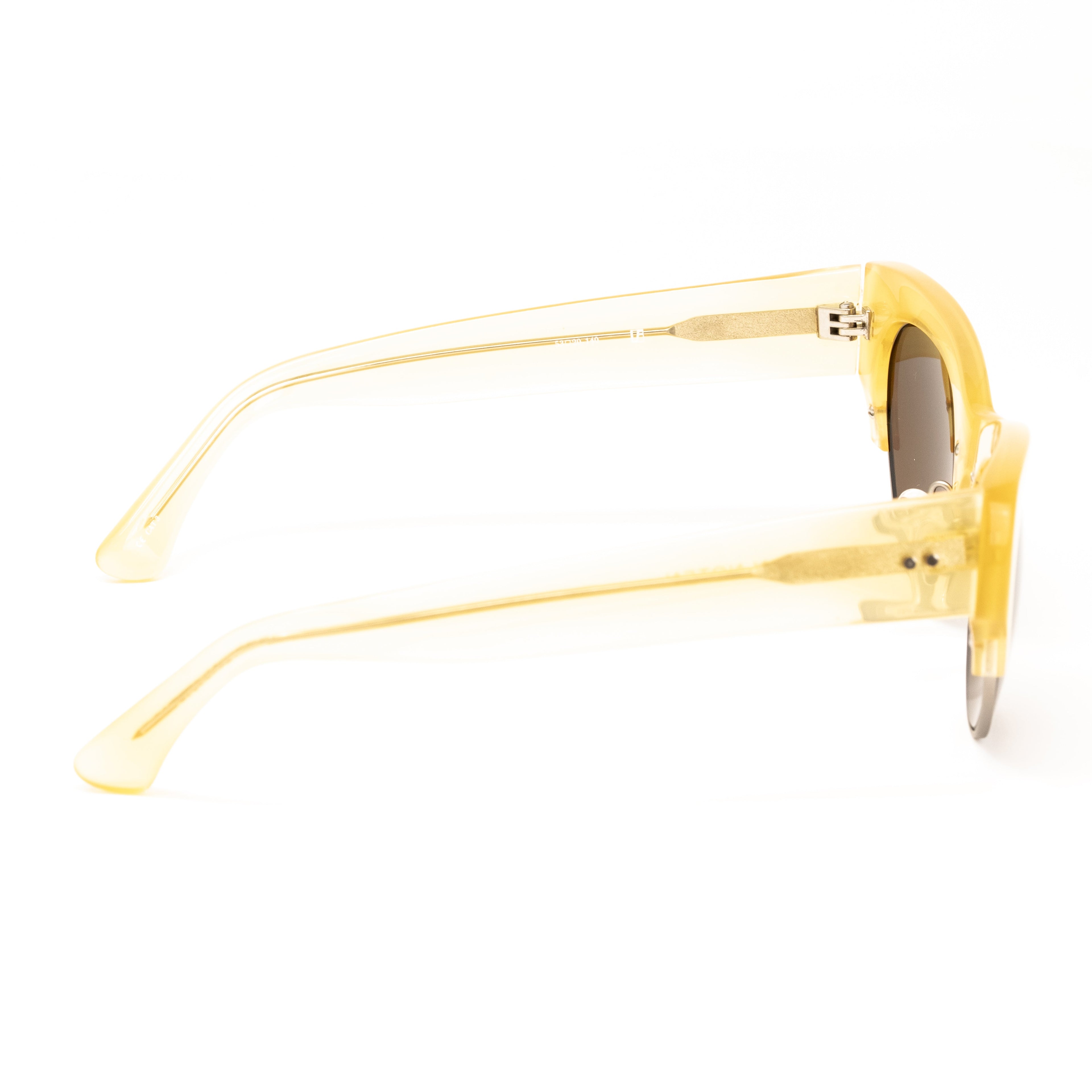 Dries Van Noten x Linda Farrow Yellow Sunglasses