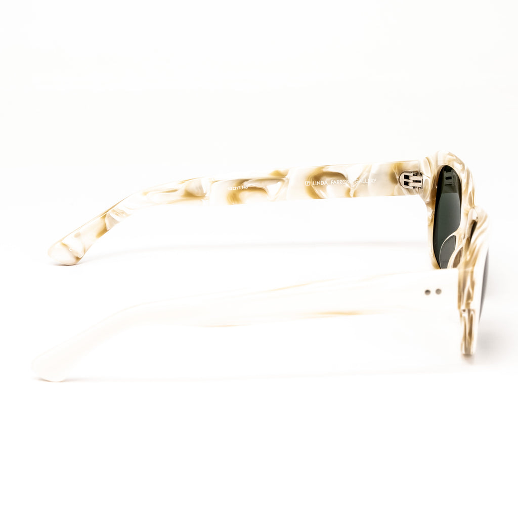 Dries Van Noten x Linda Farrow Ivory-Toned Sunglasses