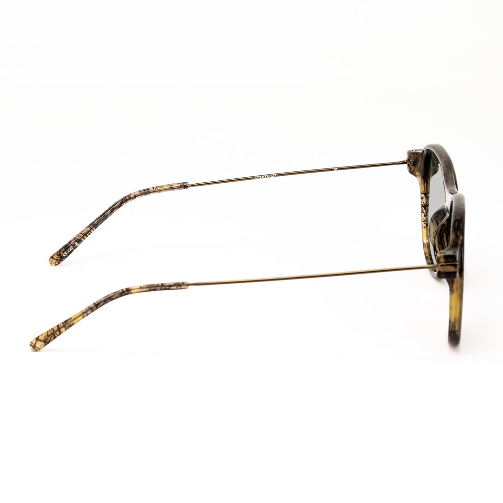 Dries Van Noten x Linda Farrow Brown Marbled Sunglasses
