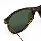 Dries Van Noten x Linda Farrow Brown Marbled Sunglasses