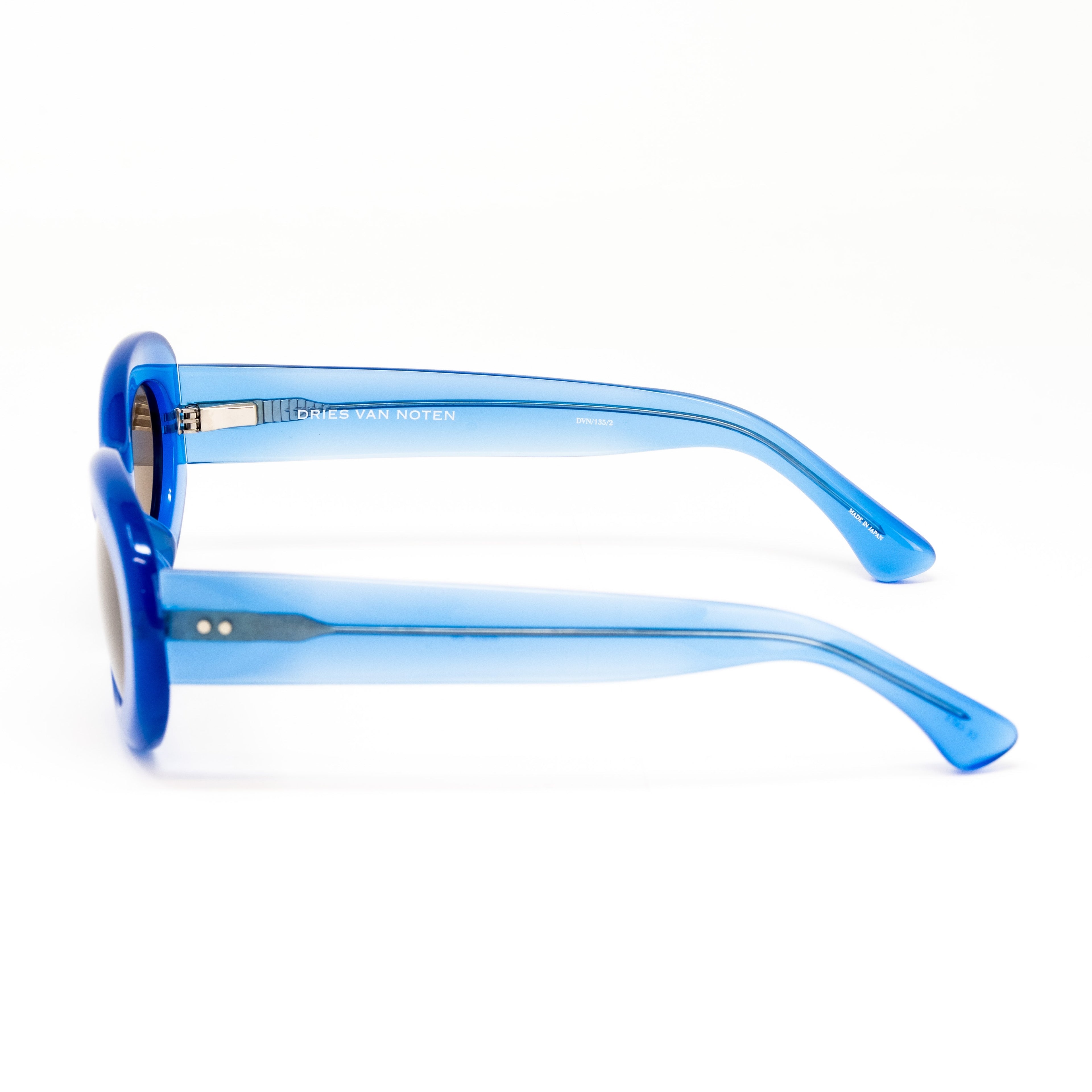 Dries Van Noten Ladies Oval Brown Sunglasses