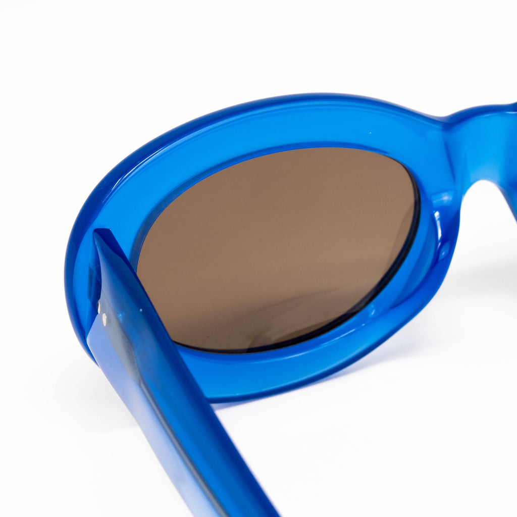 Dries Van Noten Ladies Oval Brown Sunglasses