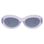 Dries Van Noten Ladies Oval Grey Sunglasses