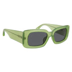 Dries Van Noten Ladies Rectangular Grey Sunglasses