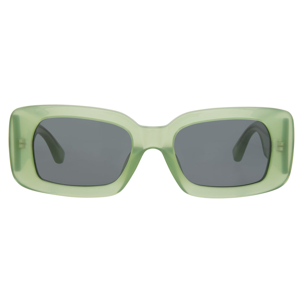 Dries Van Noten Ladies Rectangular Grey Sunglasses