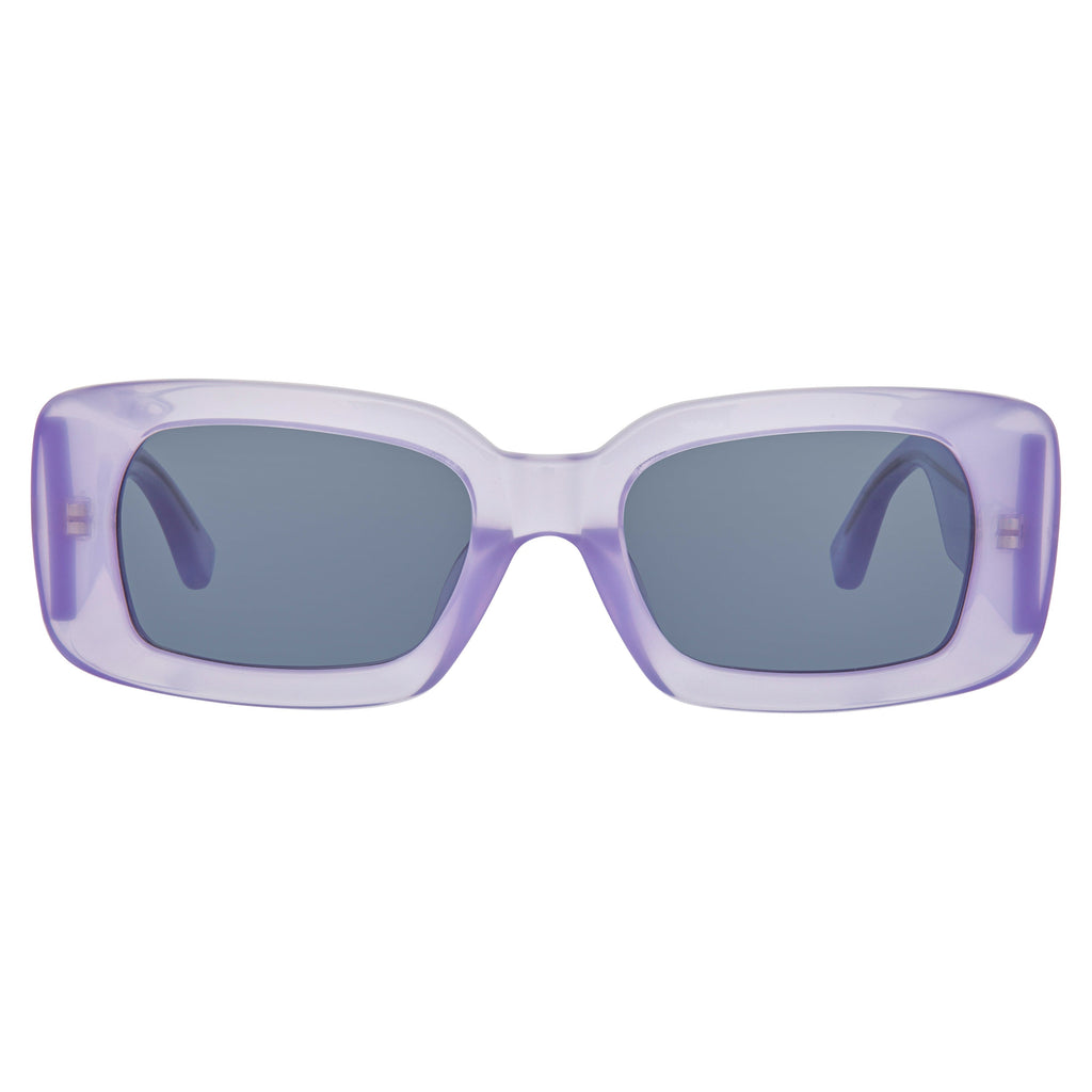 Dries Van Noten Ladies Rectangular Grey Sunglasses