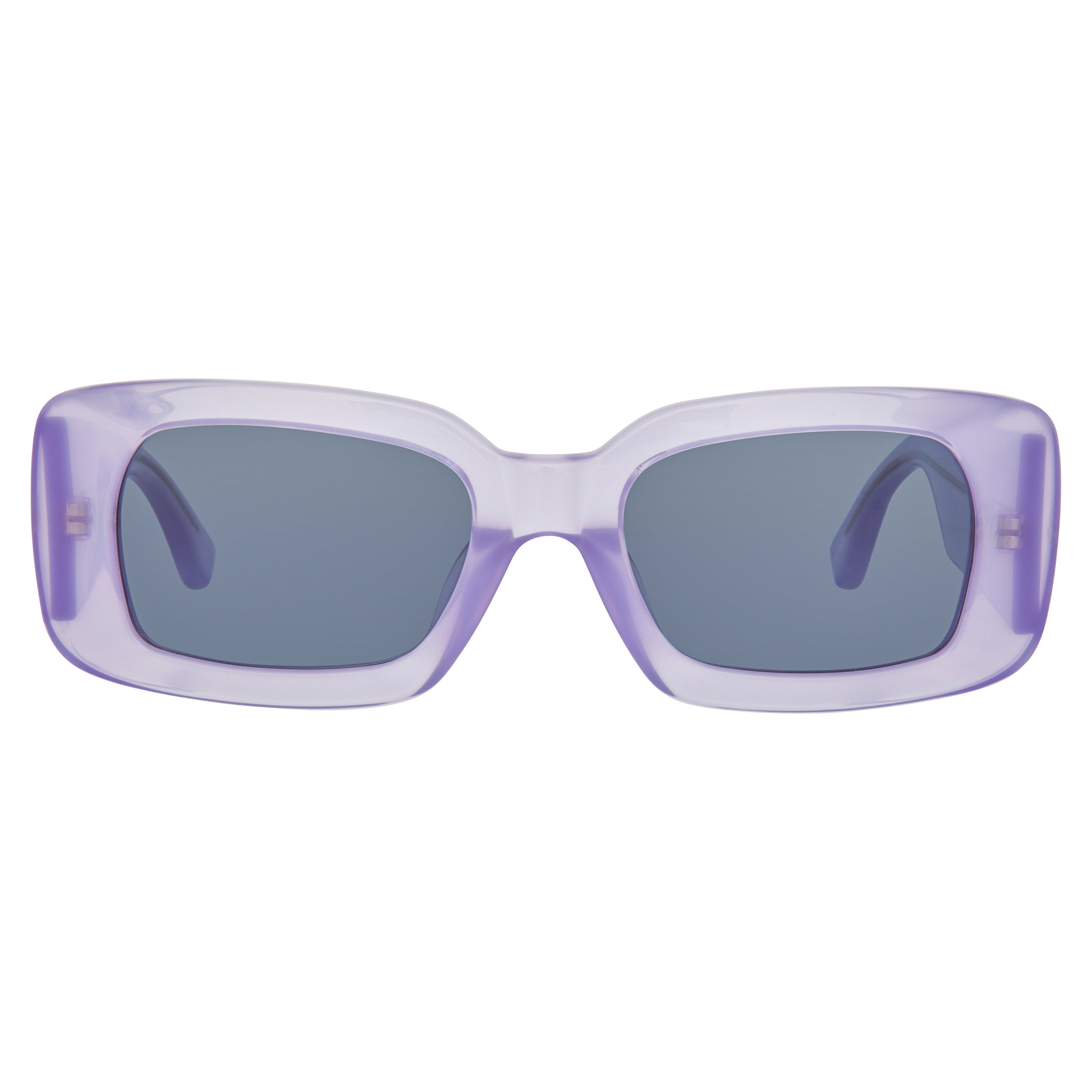 Dries Van Noten Ladies Rectangular Grey Sunglasses