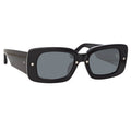 Dries Van Noten Ladies Rectangular Grey Sunglasses