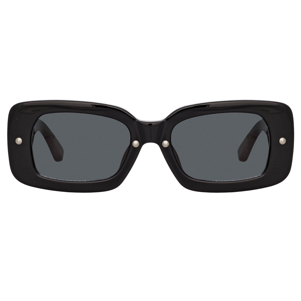 Dries Van Noten Ladies Rectangular Grey Sunglasses