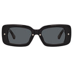 Dries Van Noten Ladies Rectangular Grey Sunglasses