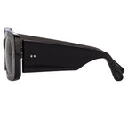 Dries Van Noten Ladies Rectangular Grey Sunglasses