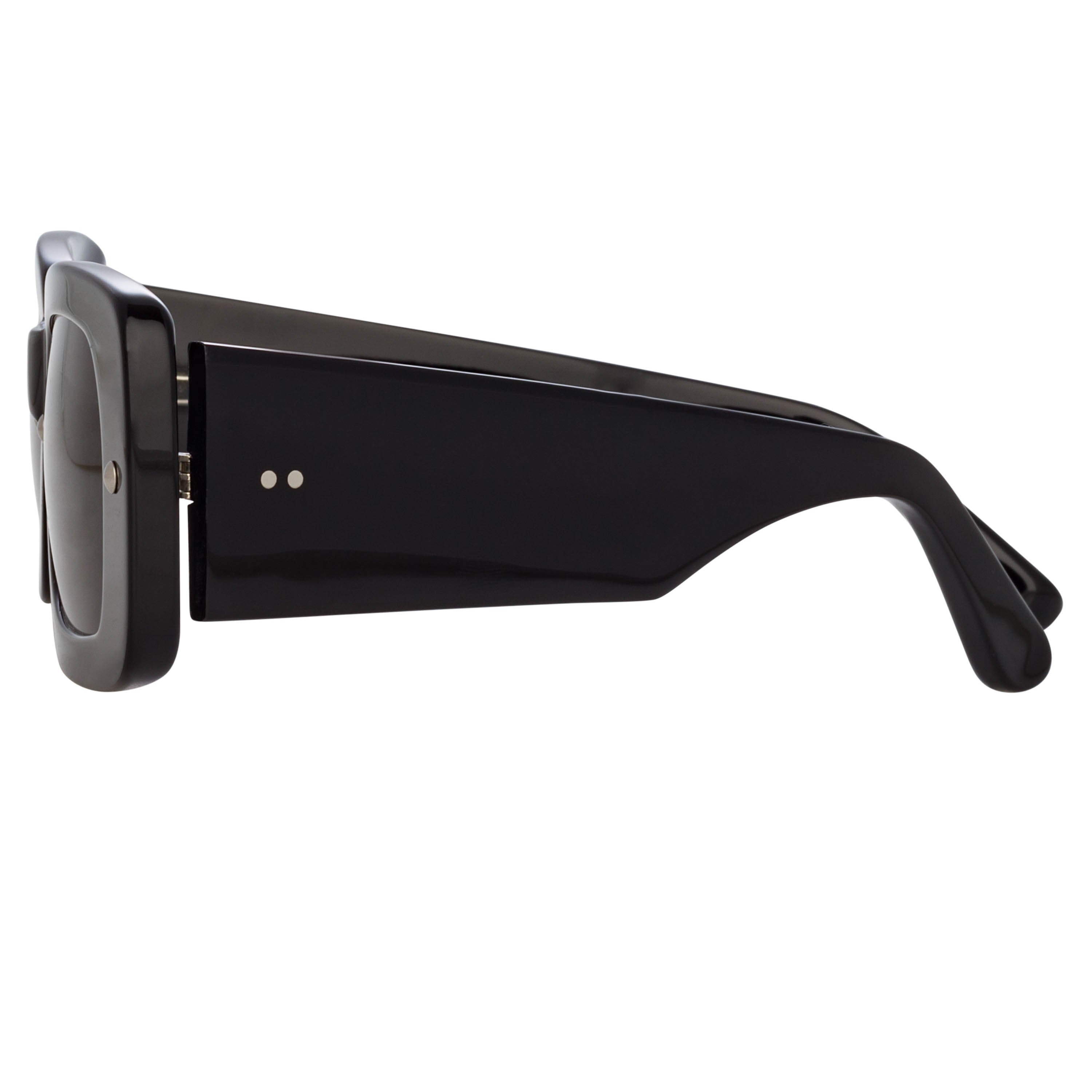 Dries Van Noten Ladies Rectangular Grey Sunglasses