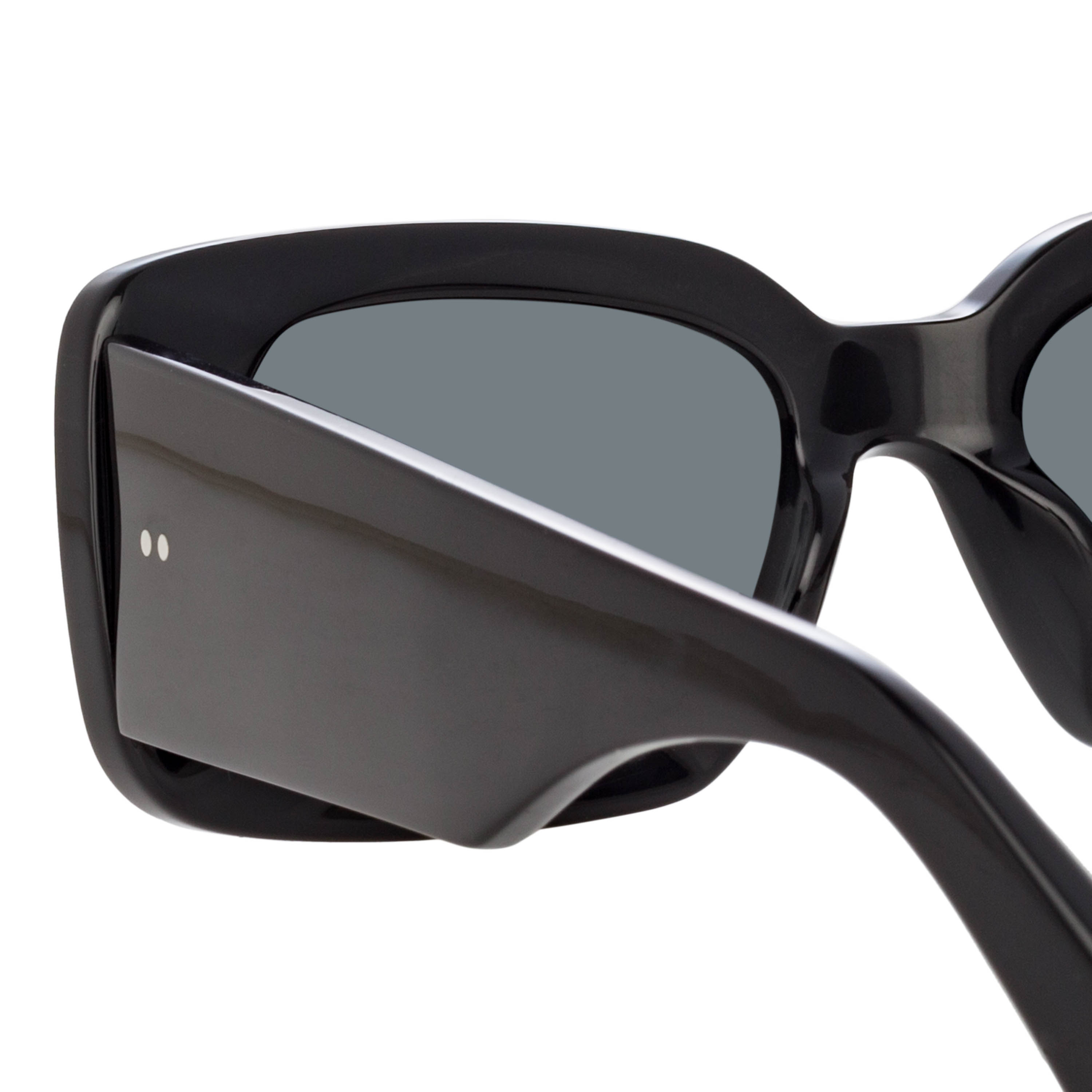 Dries Van Noten Ladies Rectangular Grey Sunglasses
