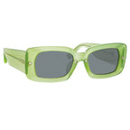 Dries Van Noten Ladies Rectangular Grey Sunglasses