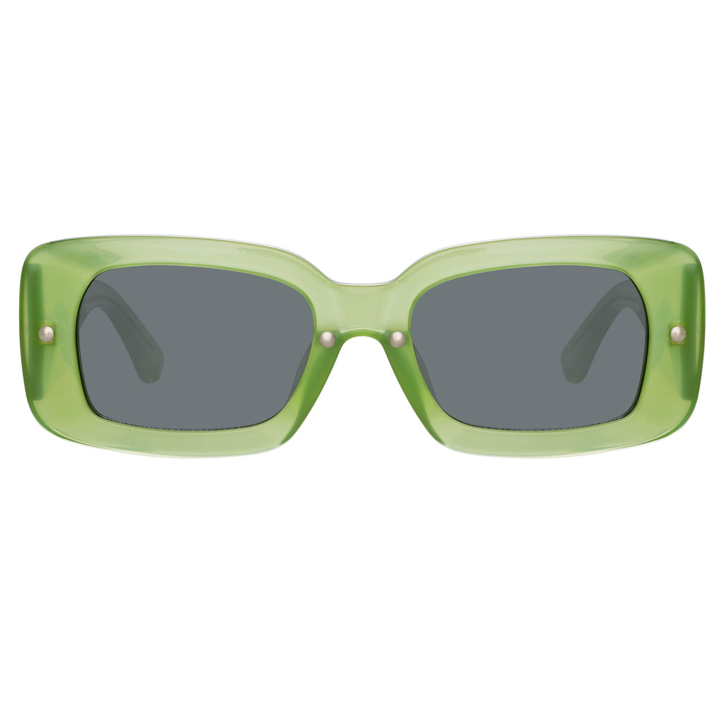 Dries Van Noten Ladies Rectangular Grey Sunglasses