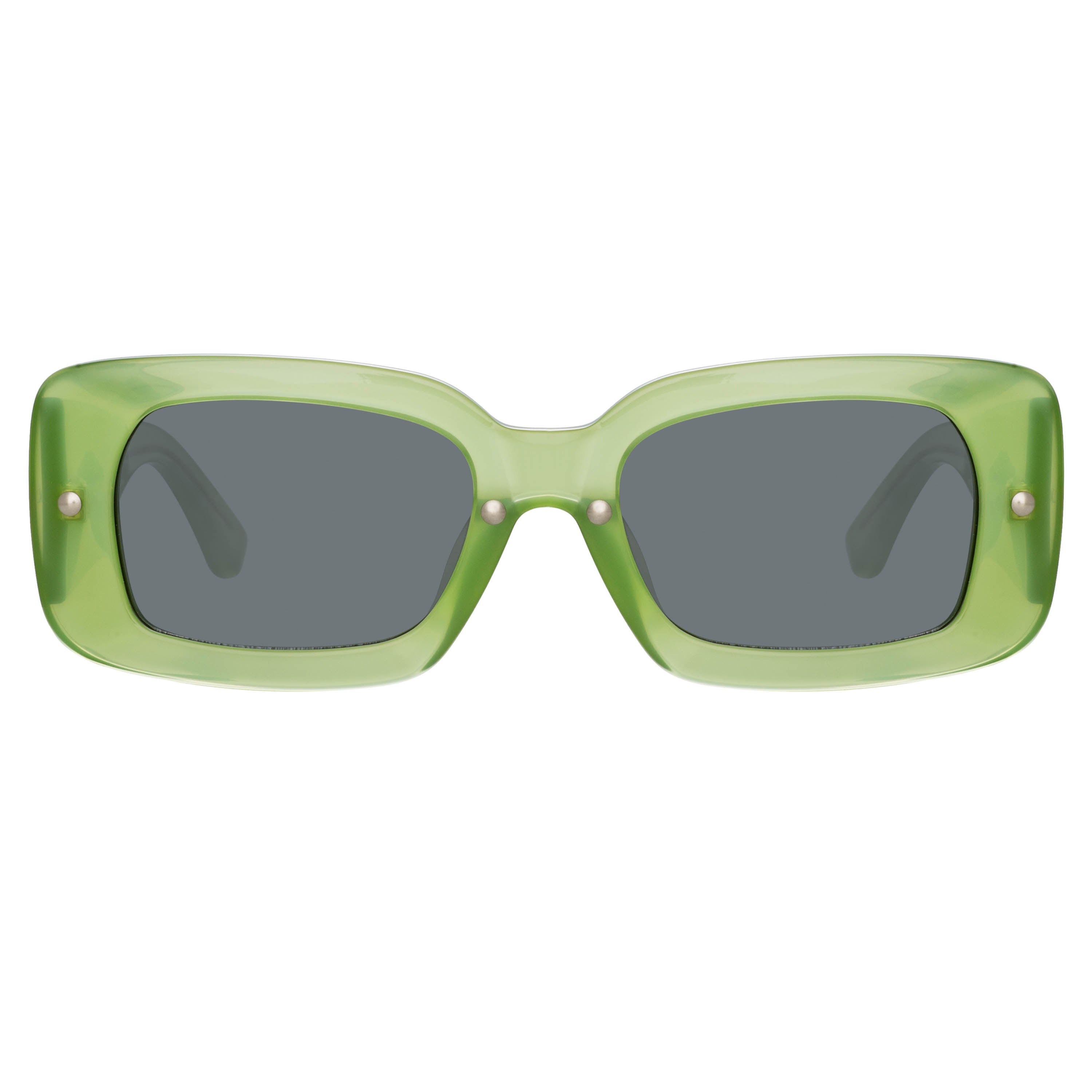 Dries Van Noten Ladies Rectangular Grey Sunglasses