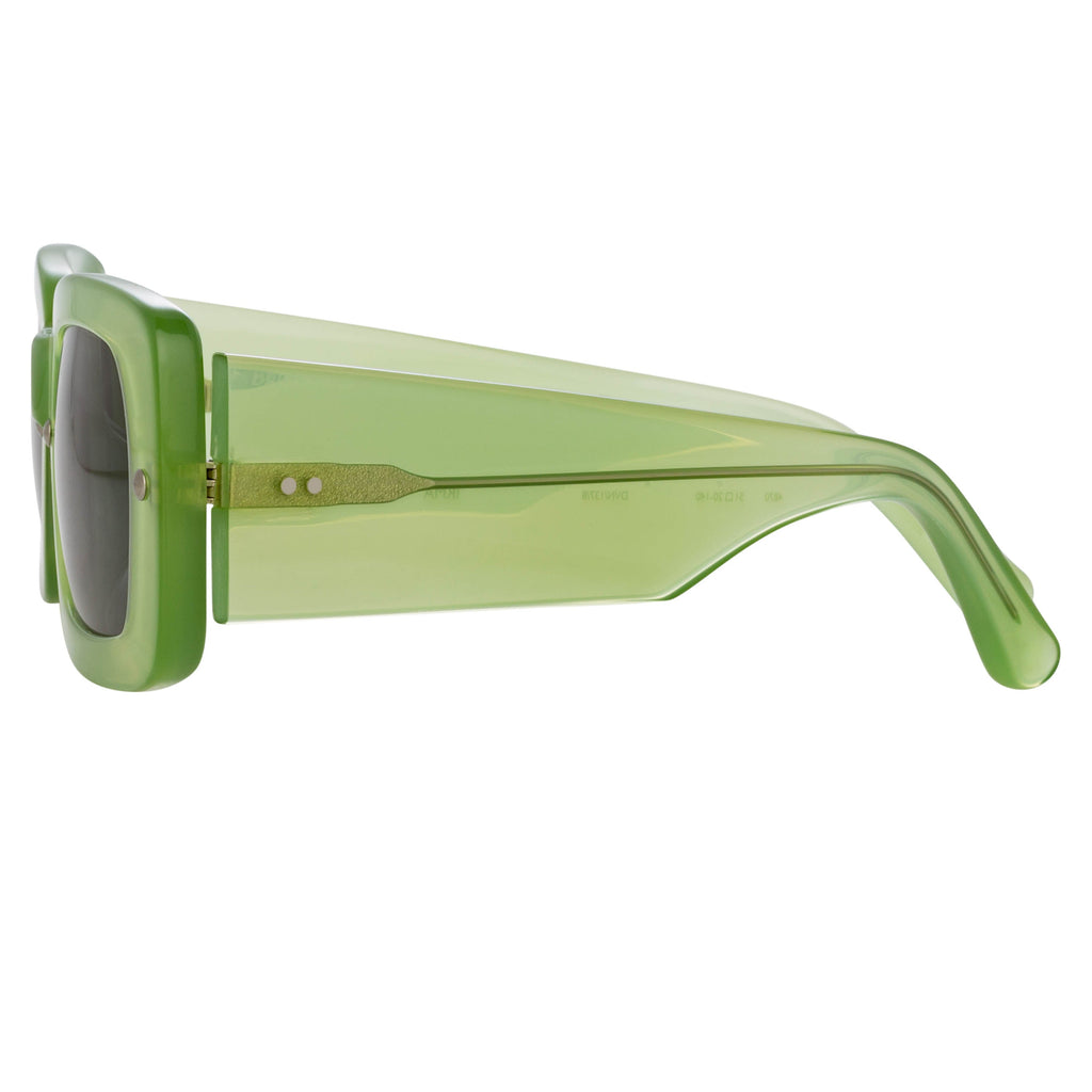 Dries Van Noten Ladies Rectangular Grey Sunglasses
