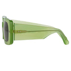 Dries Van Noten Ladies Rectangular Grey Sunglasses