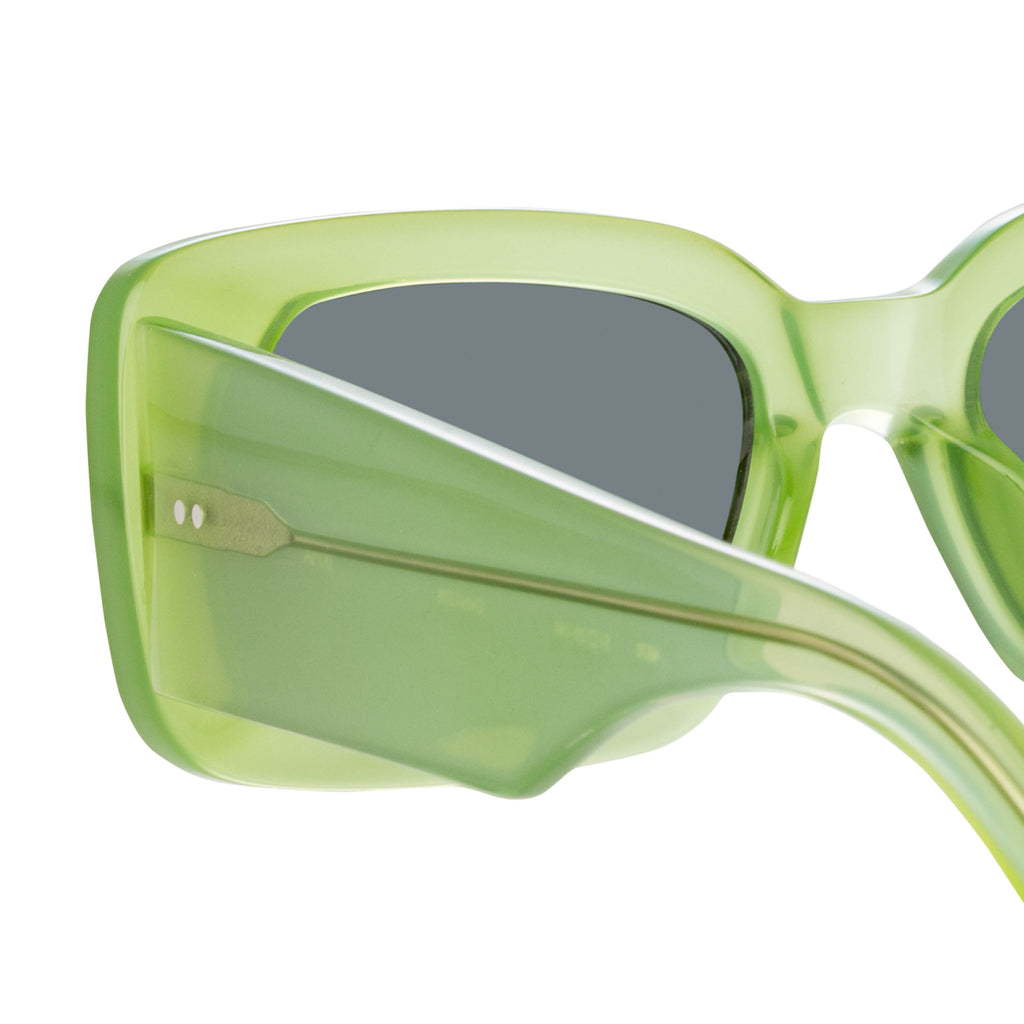 Dries Van Noten Ladies Rectangular Grey Sunglasses