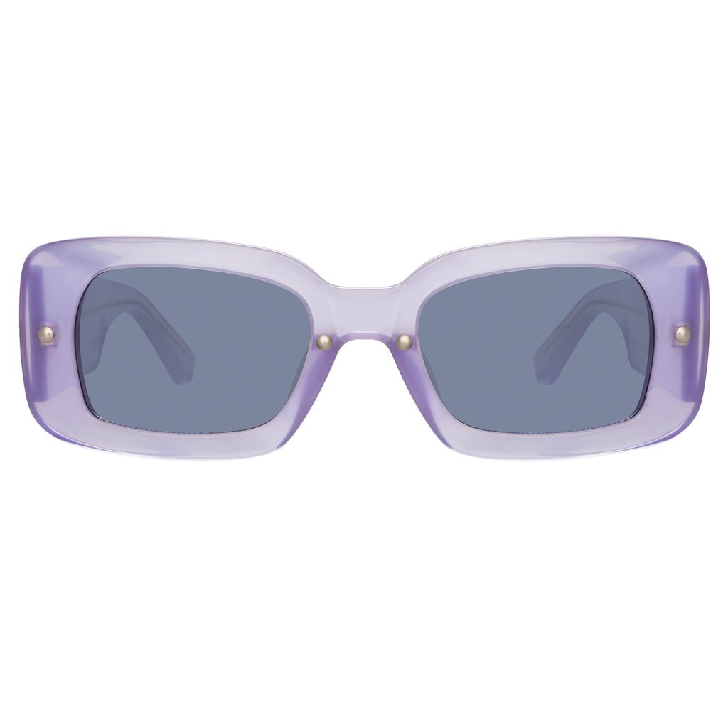 Dries Van Noten Ladies Rectangular Grey Sunglasses