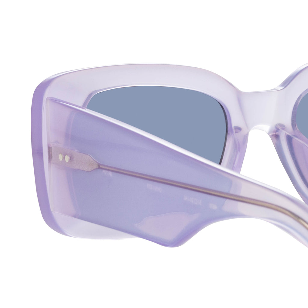 Dries Van Noten Ladies Rectangular Grey Sunglasses
