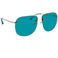 Dries Van Noten Ladies Aviator Blue Sunglasses