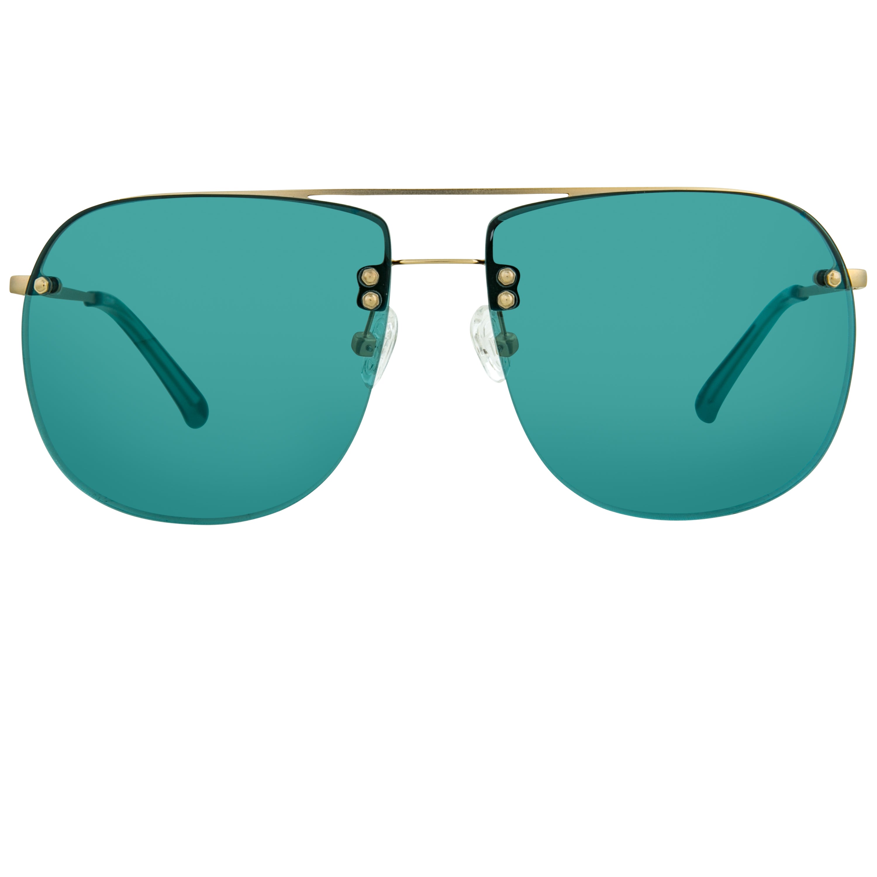 Dries Van Noten Ladies Aviator Blue Sunglasses