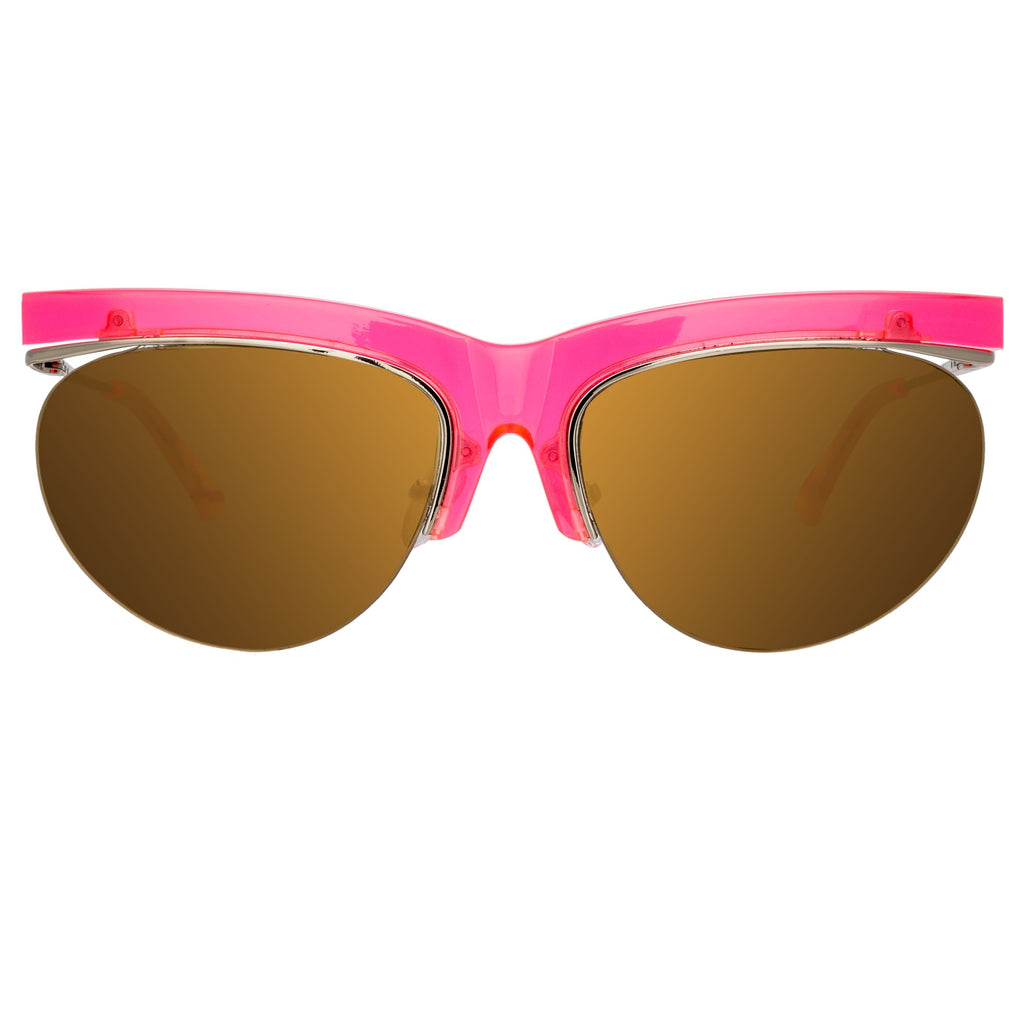 Dries Van Noten Ladies Cat Eye Bronze Sunglasses