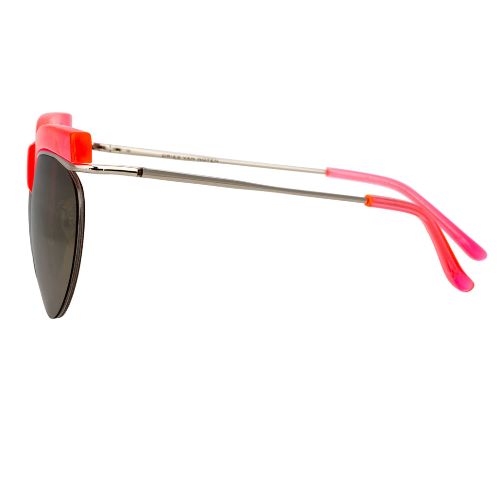 Dries Van Noten Ladies Cat Eye Bronze Sunglasses