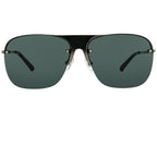 Dries Van Noten Ladies Aviator Green Sunglasses