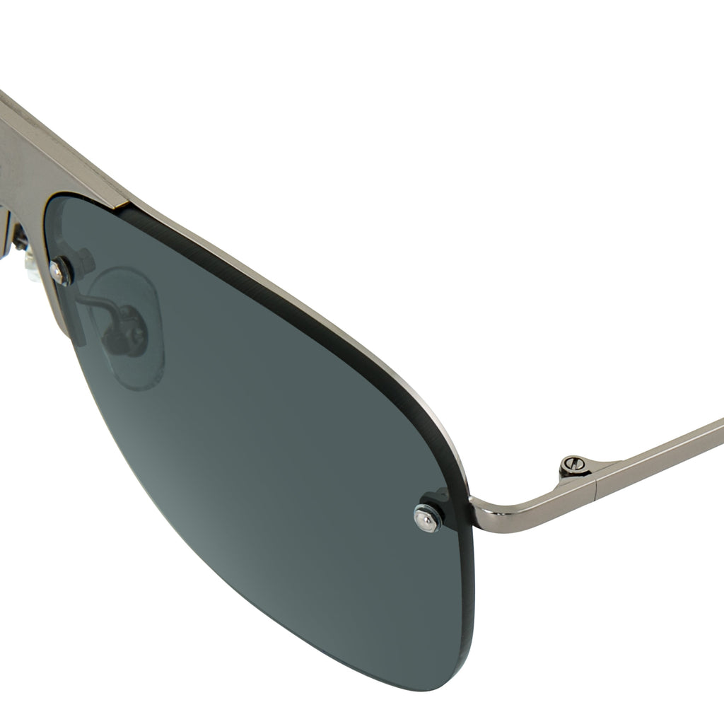 Dries Van Noten Ladies Aviator Green Sunglasses