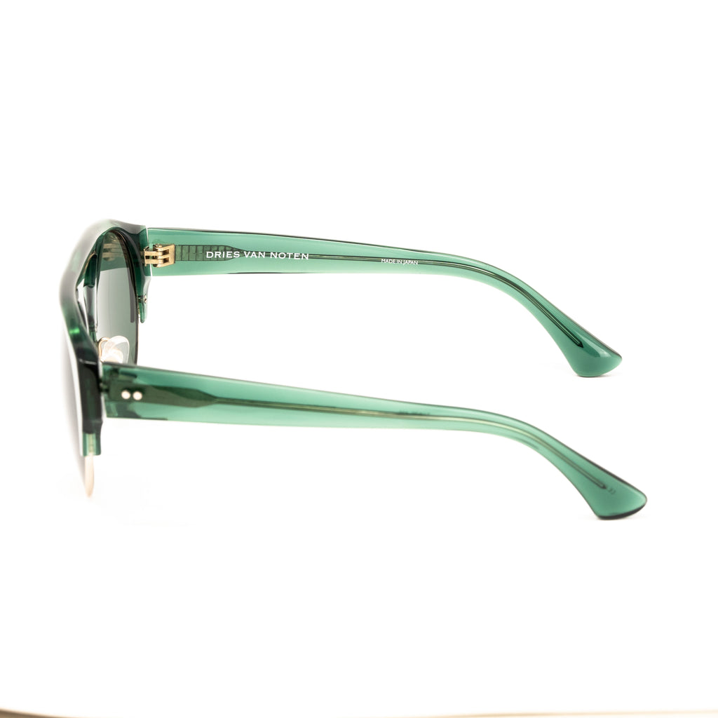 Dries Van Noten x Linda Farrow Green Sunglasses