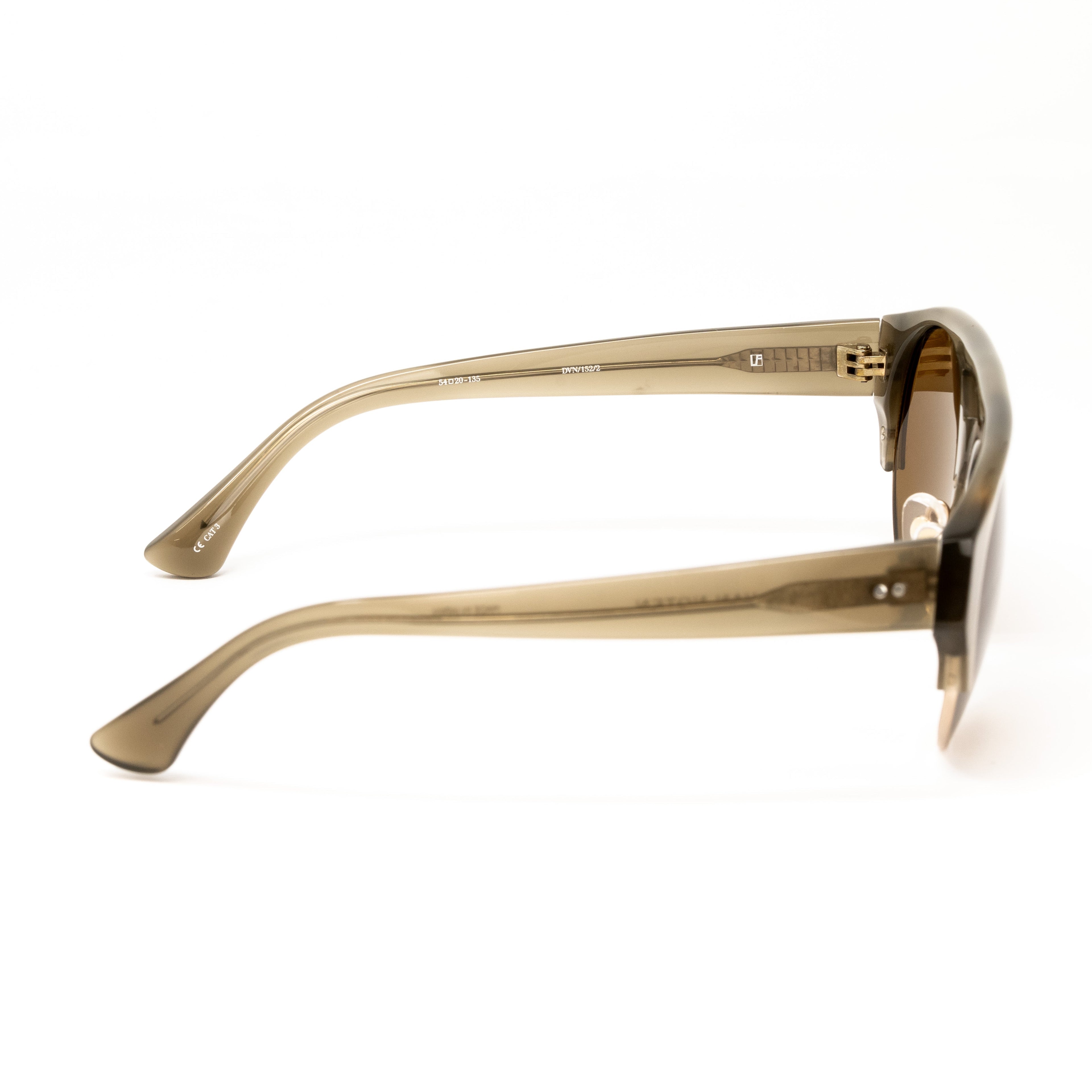 Dries Van Noten x Linda Farrow Olive Sunglasses
