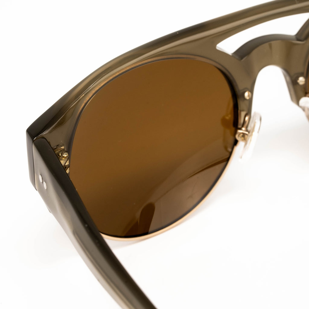 Dries Van Noten x Linda Farrow Olive Sunglasses