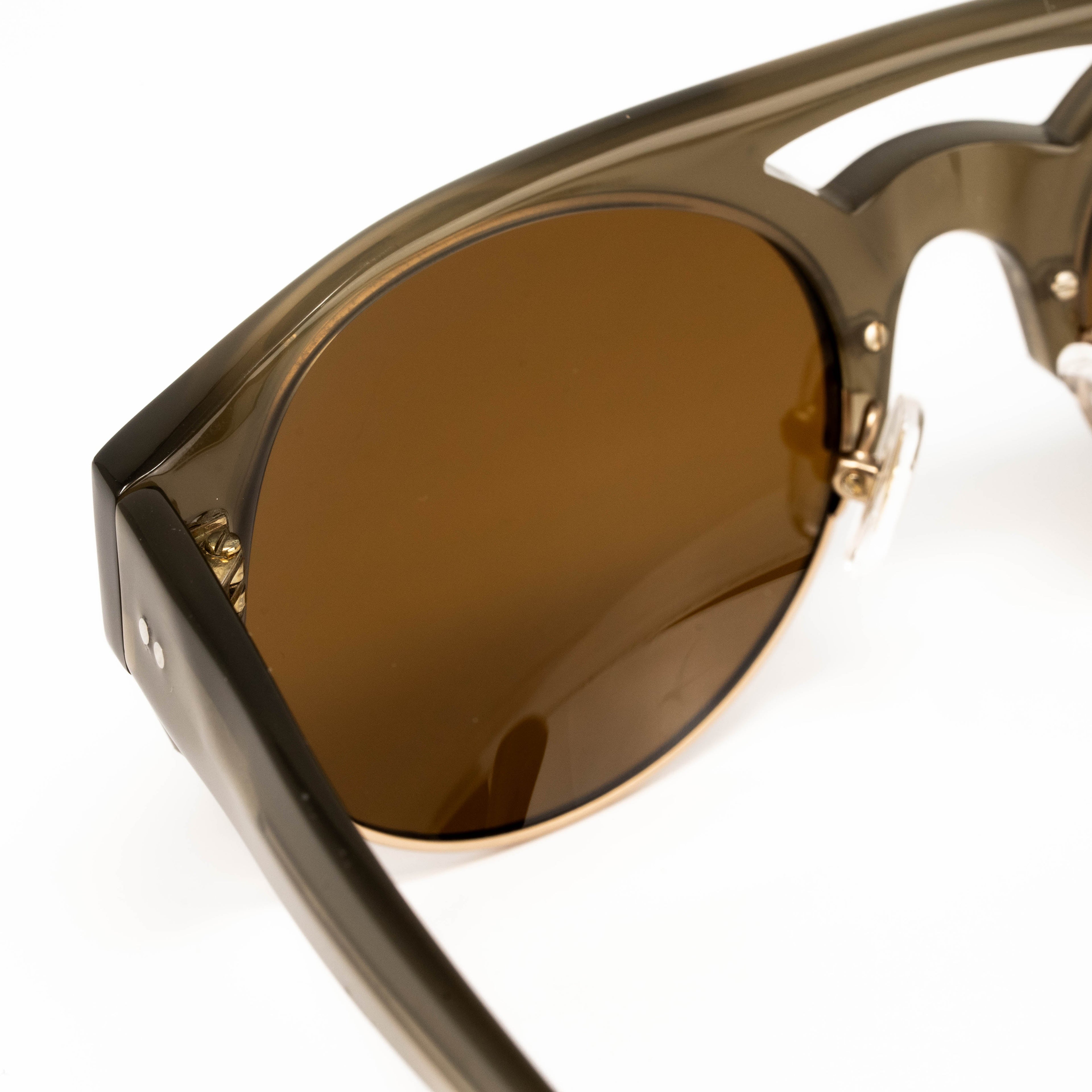 Dries Van Noten x Linda Farrow Olive Sunglasses