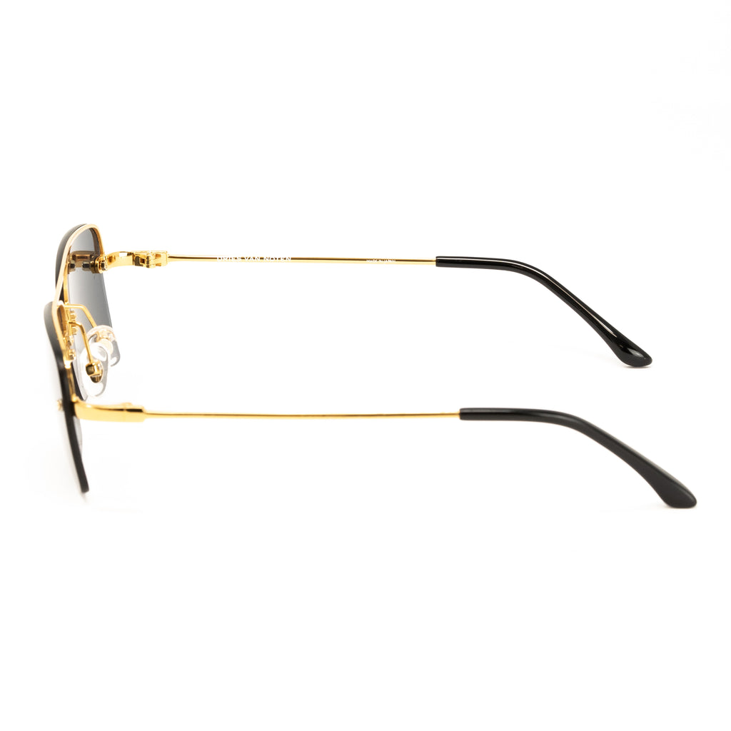 Dries Van Noten x Linda Farrow Black/Gold Sunglasses