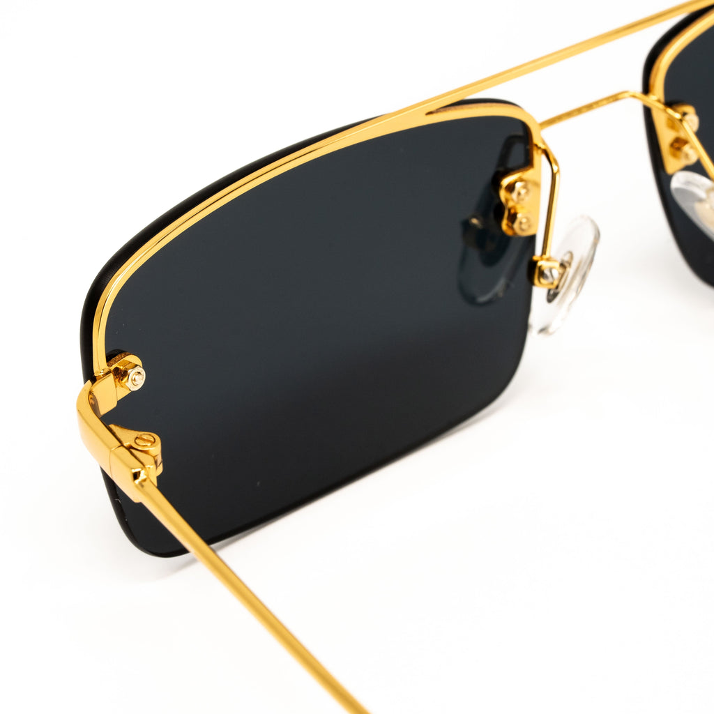Dries Van Noten x Linda Farrow Black/Gold Sunglasses