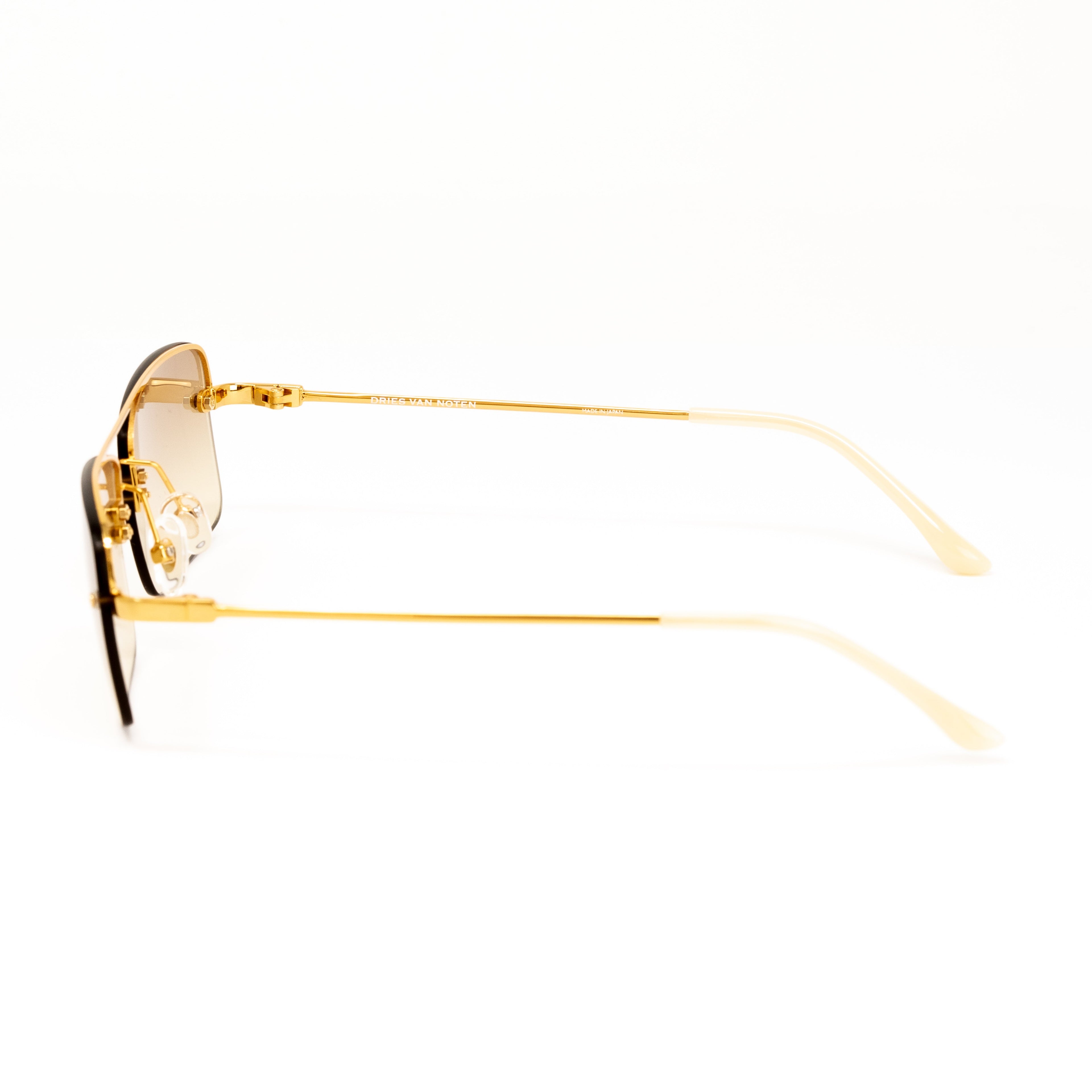 Dries Van Noten x Linda Farrow Gold Sunglasses