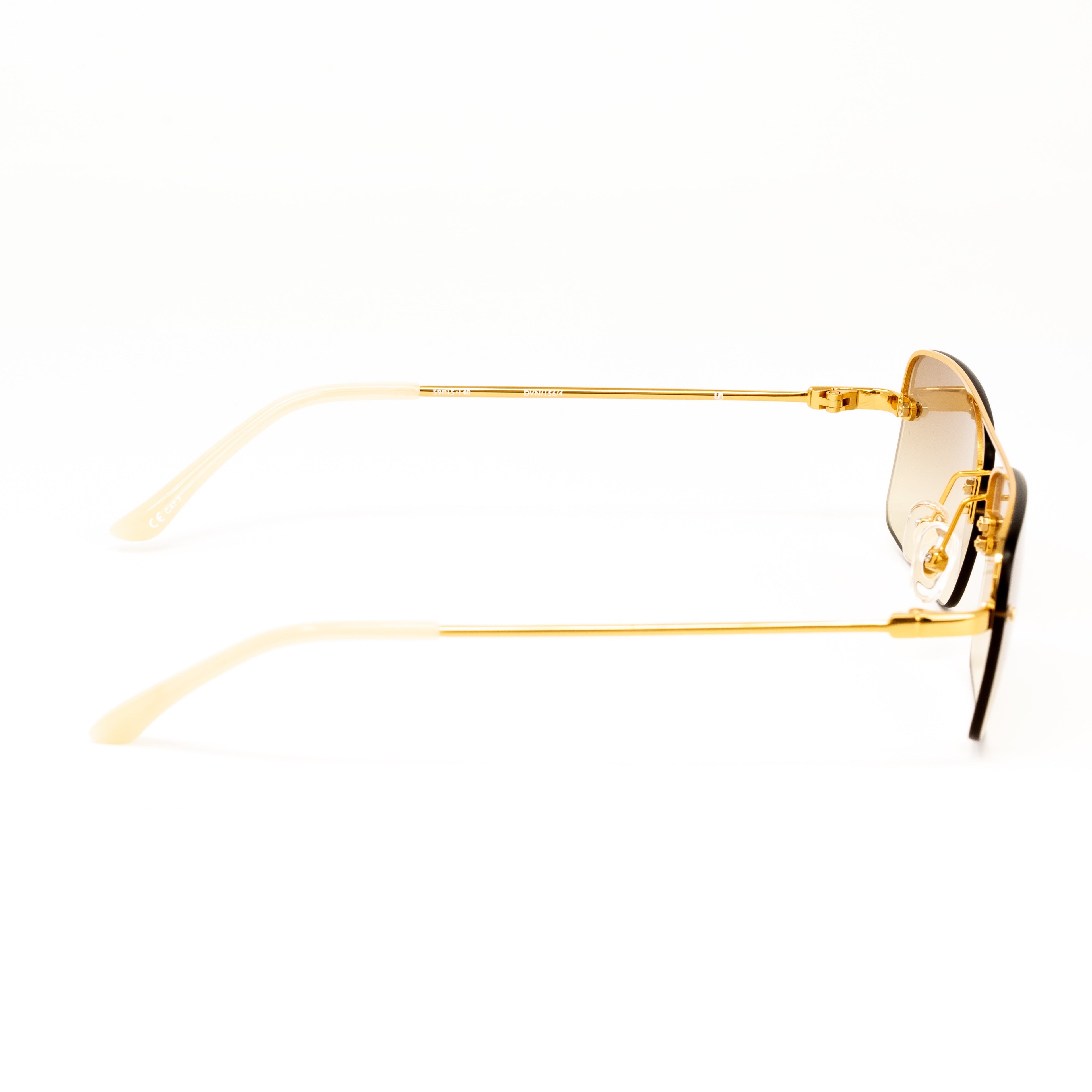Dries Van Noten x Linda Farrow Gold Sunglasses