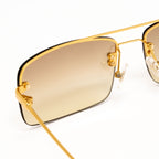 Dries Van Noten x Linda Farrow Gold Sunglasses