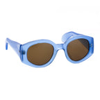Dries Van Noten Ladies Oval Brown Sunglasses