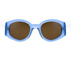 Dries Van Noten Ladies Oval Brown Sunglasses
