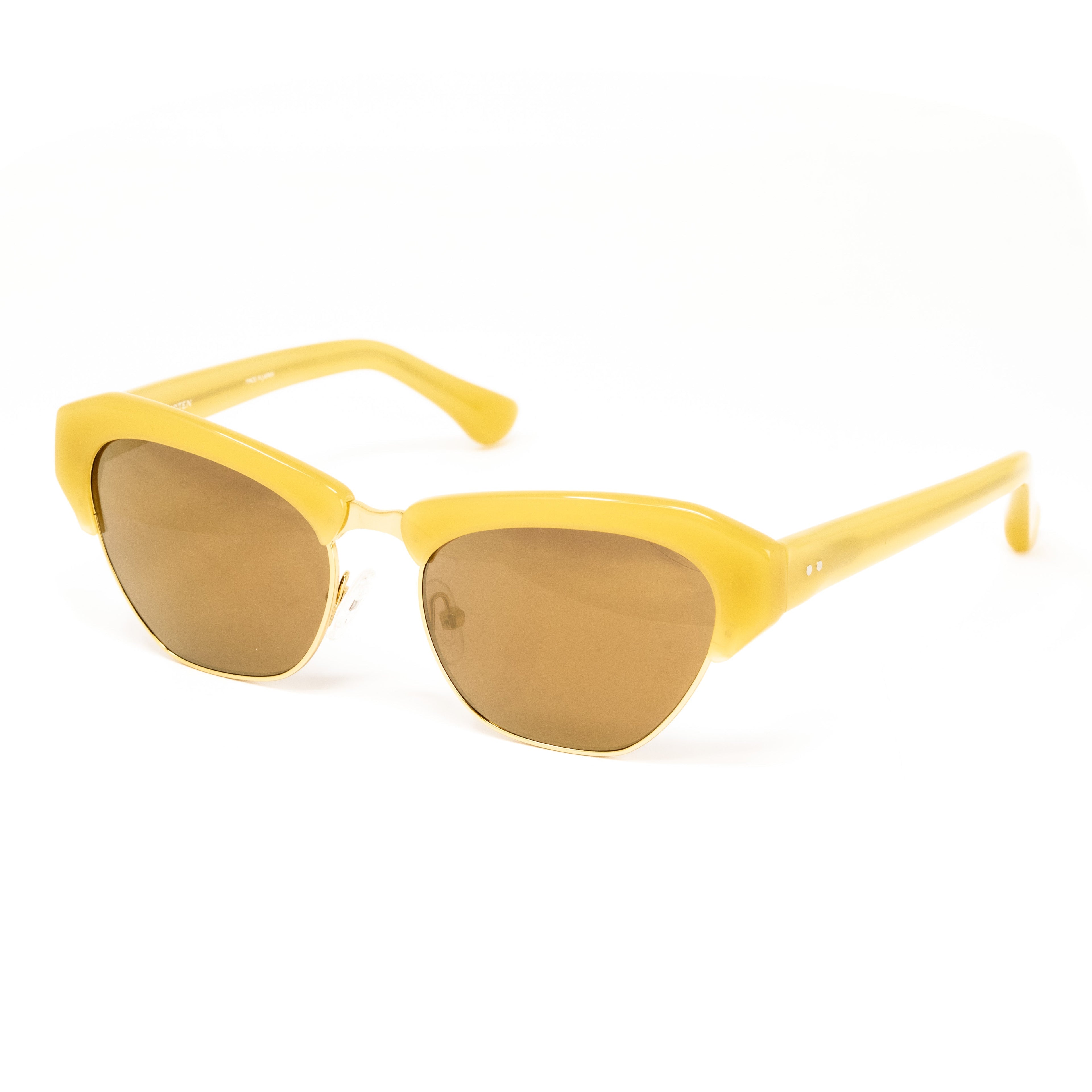Dries Van Noten x Linda Farrow Yellow Sunglasses
